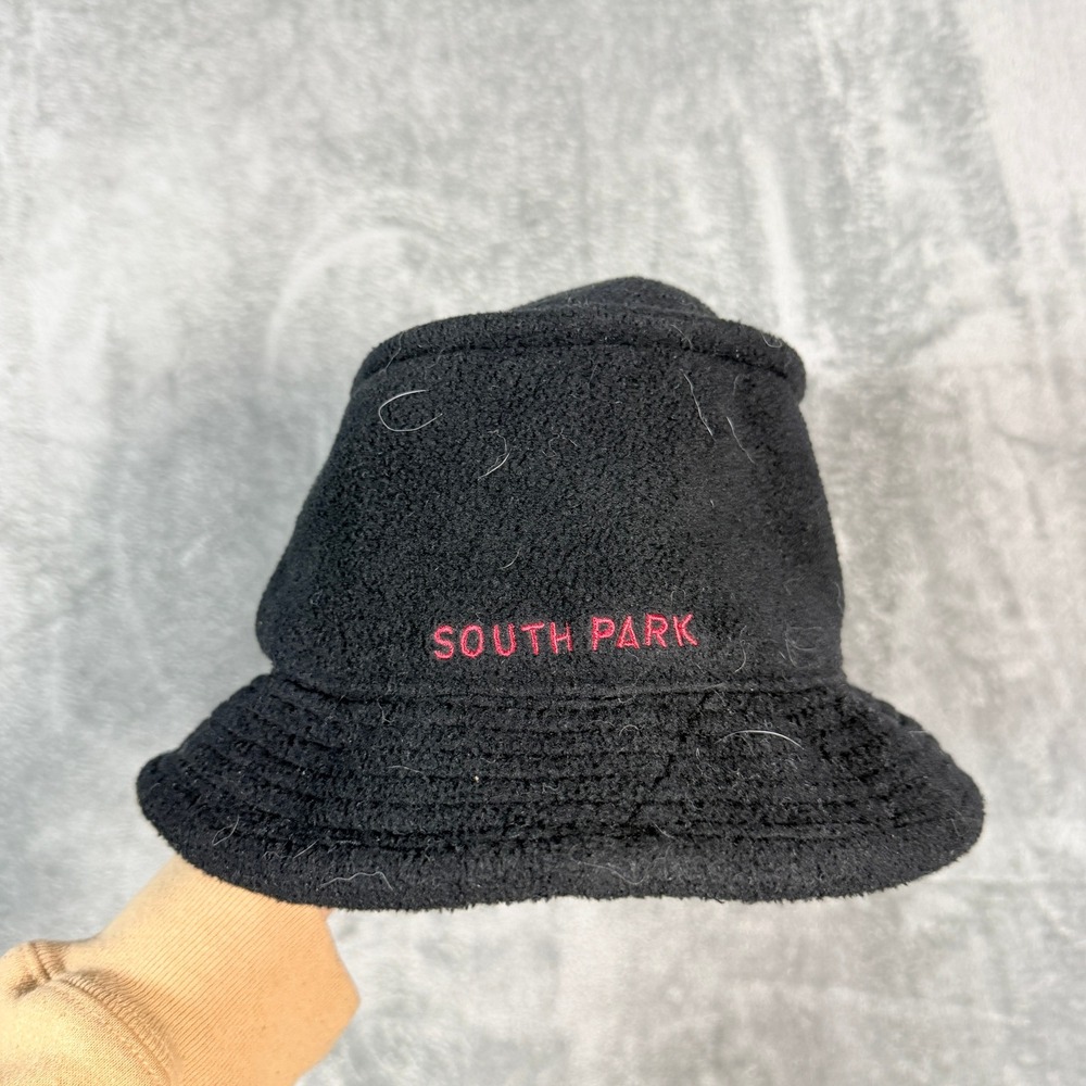 Vintage South Park Unisex S/M Bucket Hat 1998 Fleece Character Embroidery Black - Picture 6 of 8